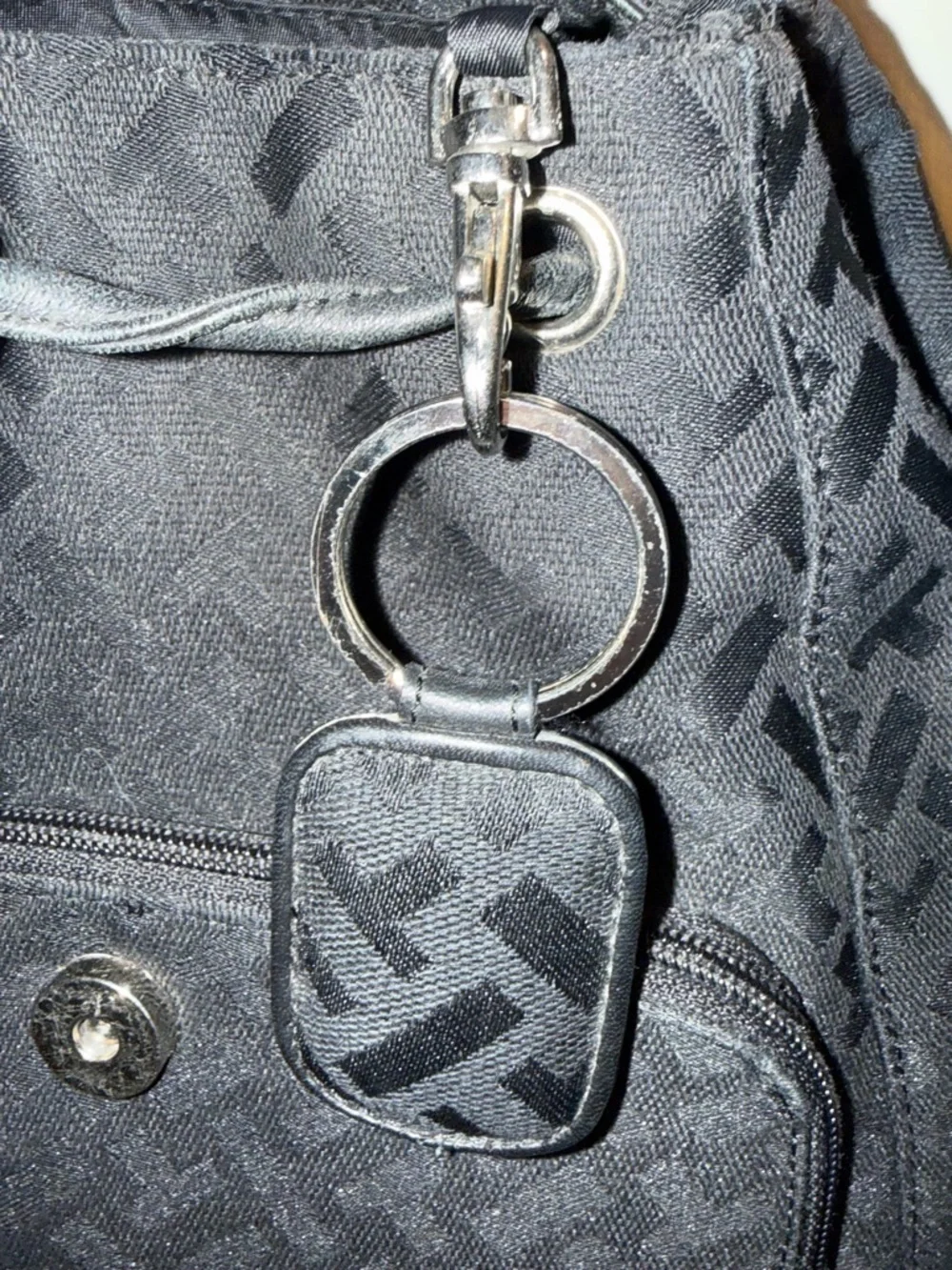 Talbots Black Men's Backpack with Buckle Drawstring Flap